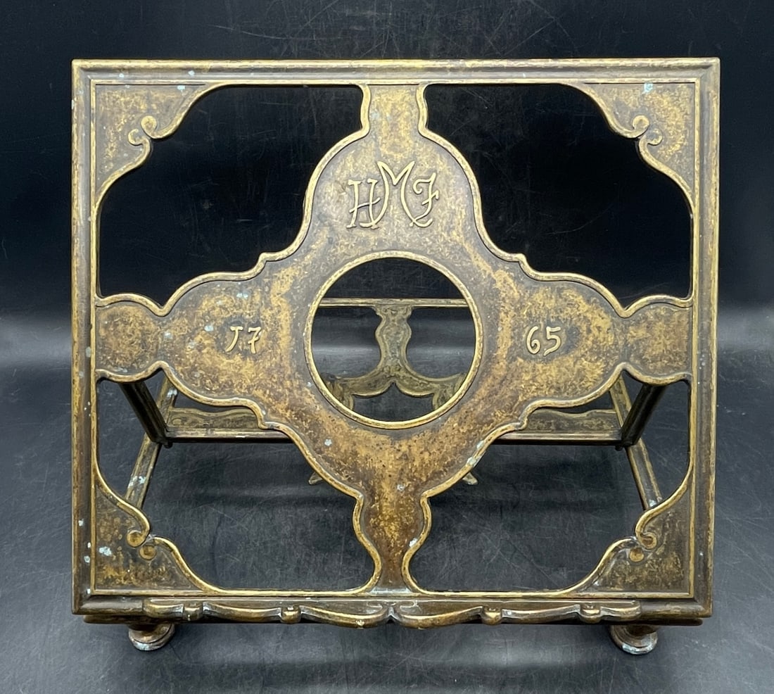 Early 20th Century French Adjustable Bronze Table Book Stand or Music Holder - 4