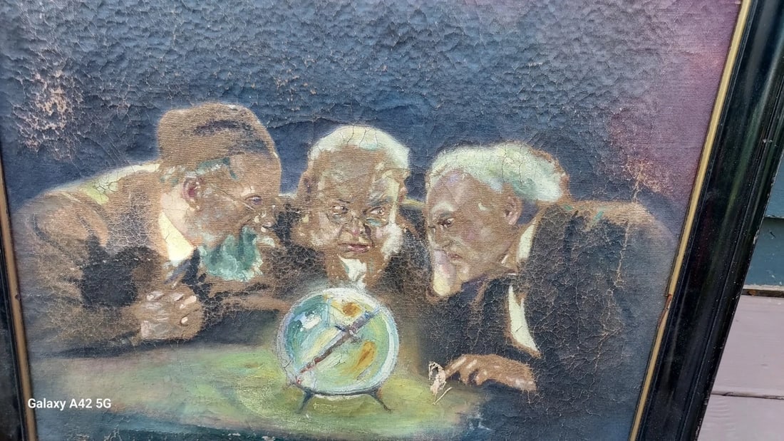 oil painting Merlin Magical Ball 19th Fentury Wizards - 2