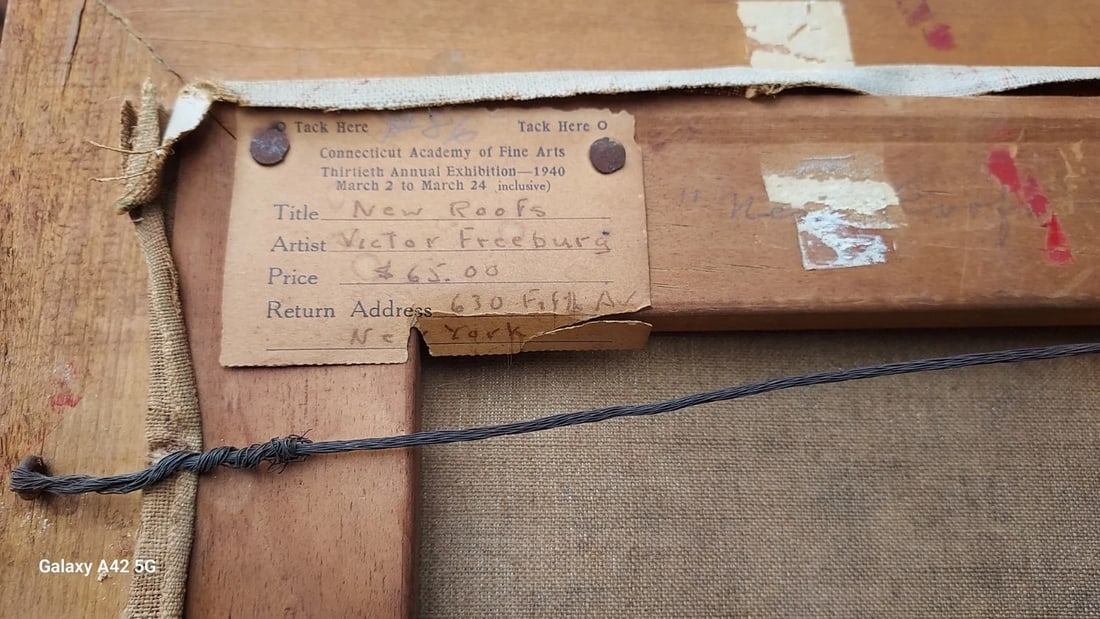 Oil painting Lake Scene Hudson River 19th century sailboat - 2