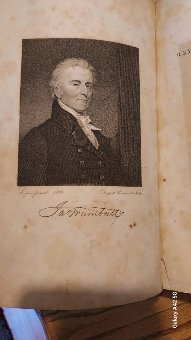 John Trumbull Book 1841 Map Lake George Champlain Drawings - 4