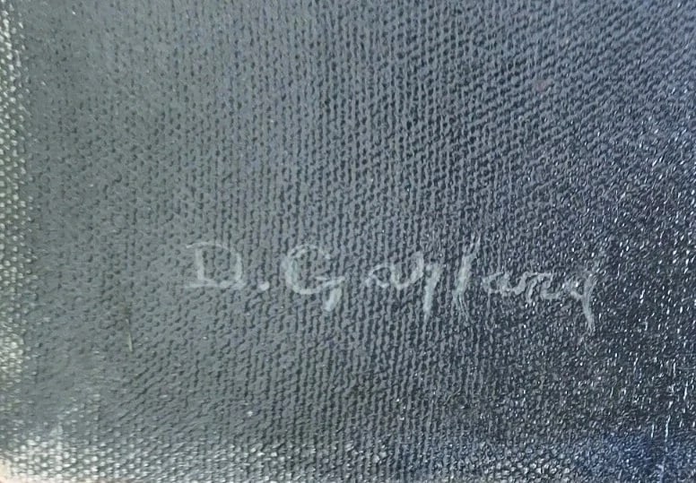 Sailing Ship American Sailor Painting On Canvas WWI Lewis Crosby Naval Aviator - 3