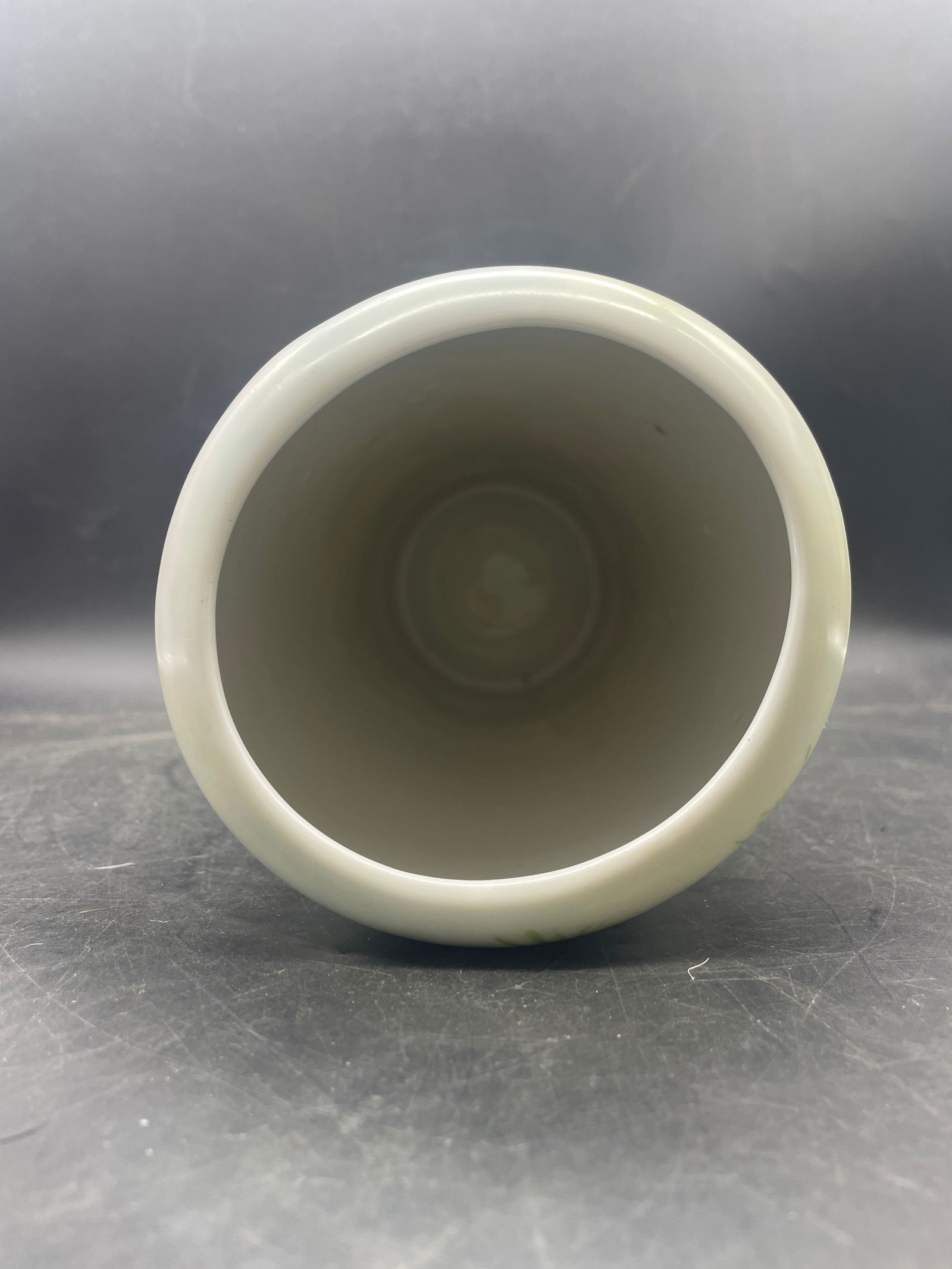 Antique Cylindrical Vase with Cranes Marked Vienna Austria 14.5" tall - 7