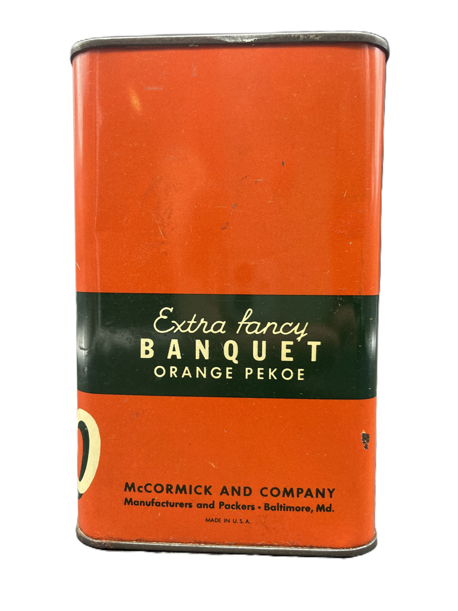1930's McCormick Banquet Tea Tin 1/2 Pound - 3