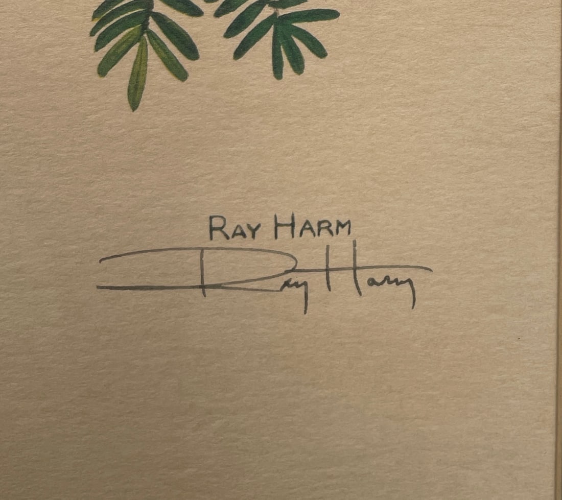 RAY HARM YELLOW THROAT WARBLER,BAY BREASTED & BLACKBURNIAN WARBLER SIGNED FRAMED - 5