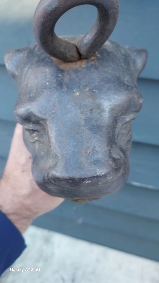 19th century Cast Iron Hitching Post Combined Water Spout Cat Lion Pat Pend rare - 3