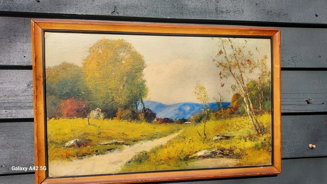 Gorgeous Landscape Scene 1938 oil painting on Board Platts - 2