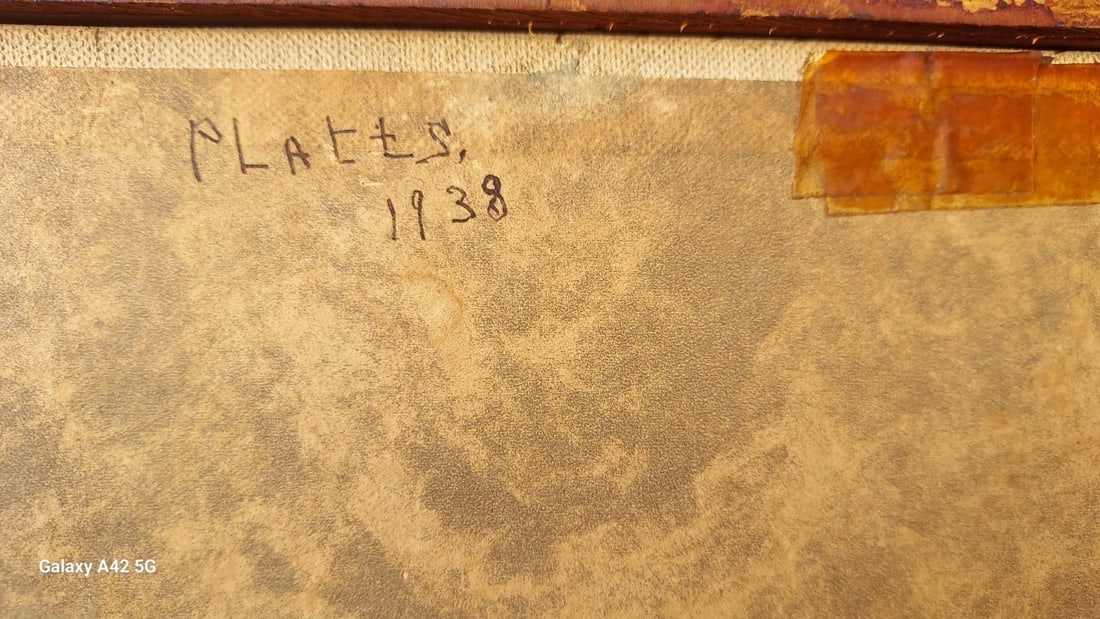 Gorgeous Landscape Scene 1938 oil painting on Board Platts - 4