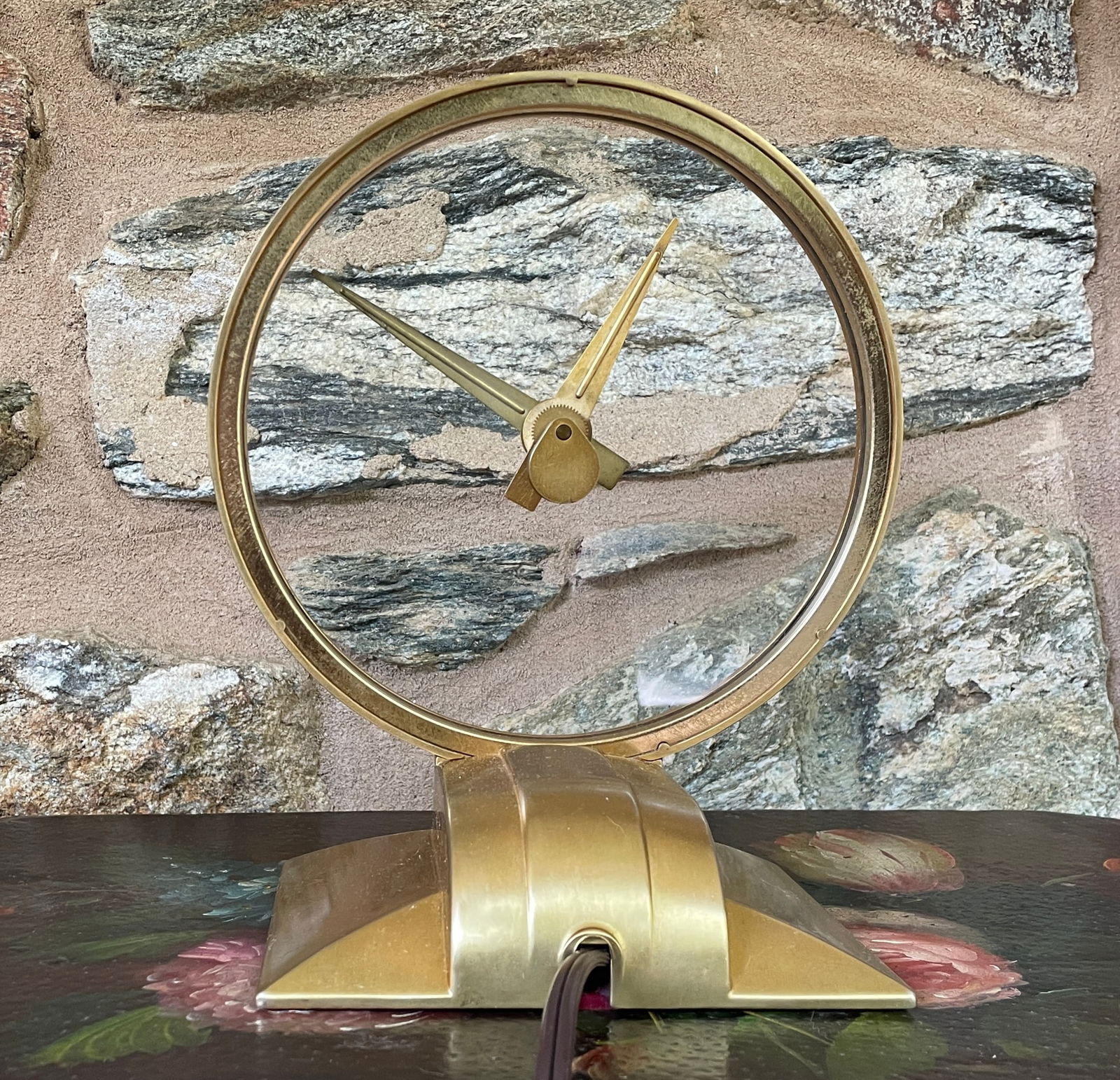 Vintage Mid Century Jefferson Golden Hour Electric Clock, Glows - 4