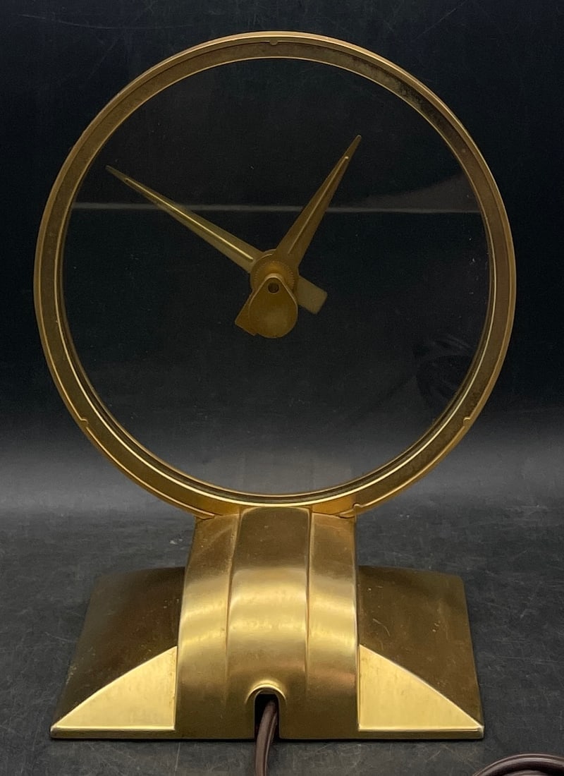 Vintage Mid Century Jefferson Golden Hour Electric Clock, Glows - 6