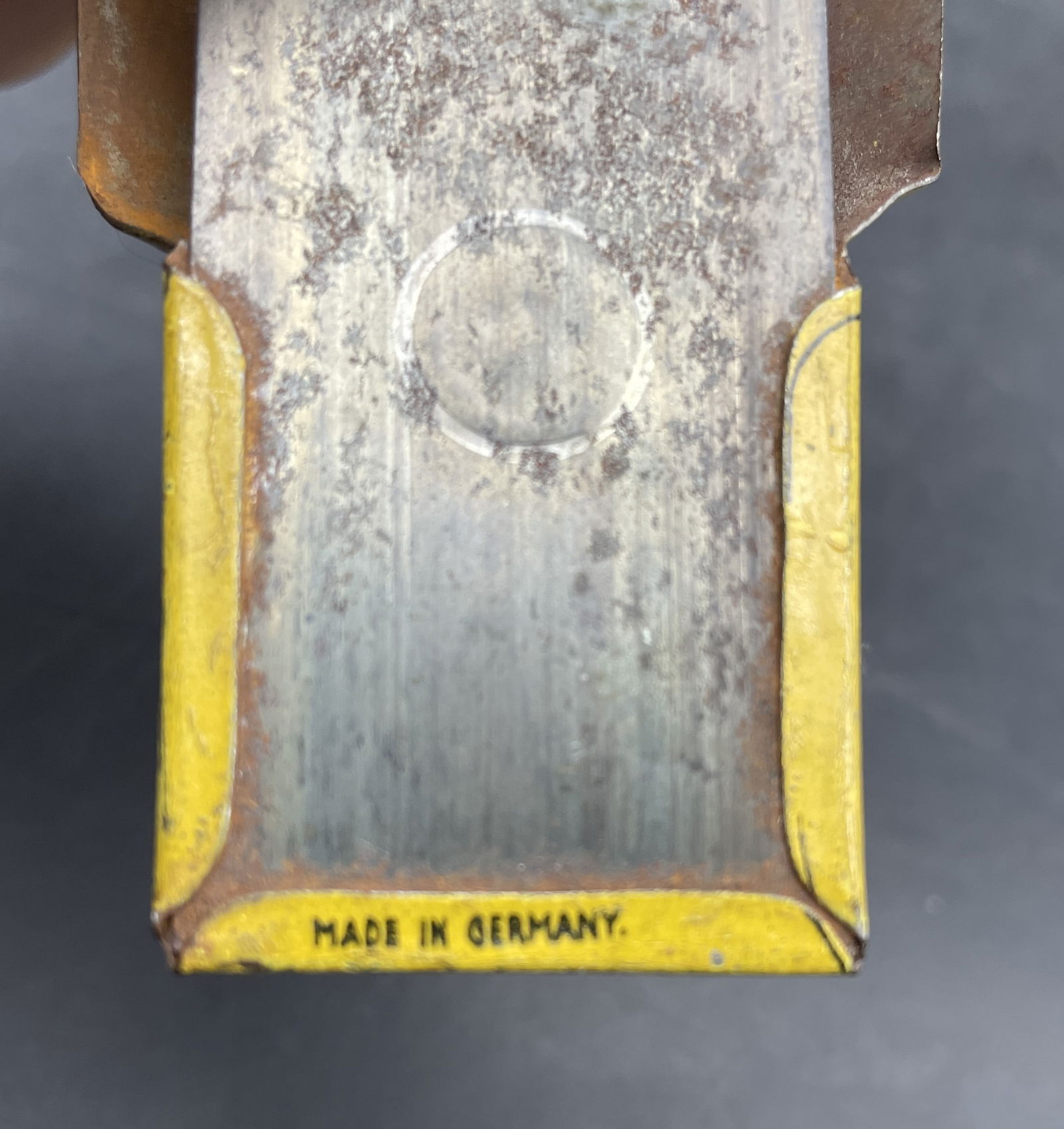 VINTAGE RED GOOSE SHOES ADVERTISING CLICKER TIN LITHO Germany - 7