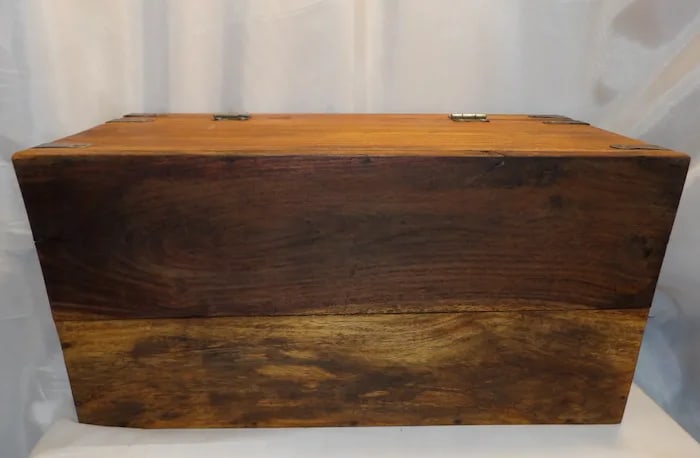 Wooden Storage Chest Cast Iron Hardware - 8