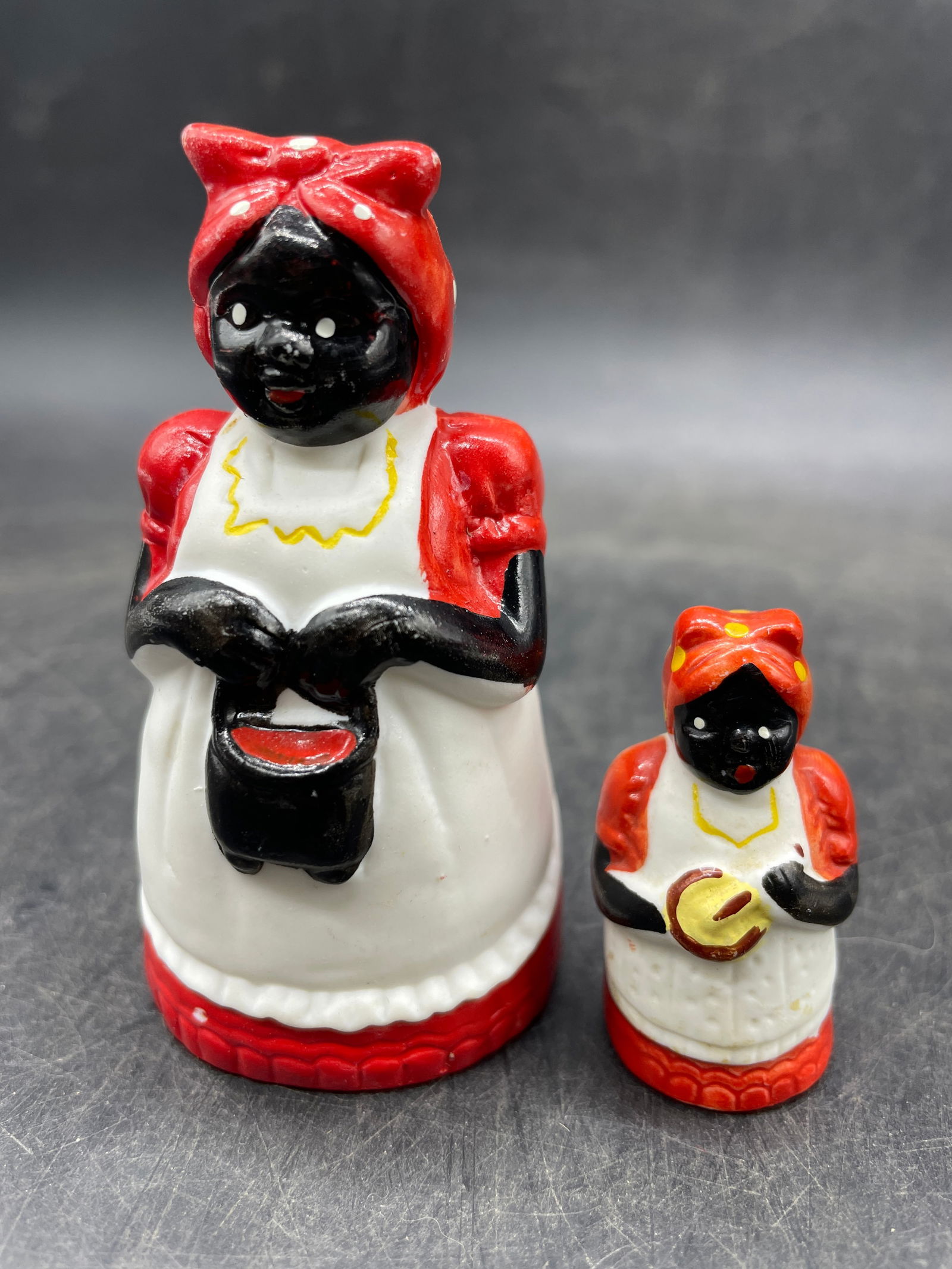 Pair of Bisque Mammy Figures - 2