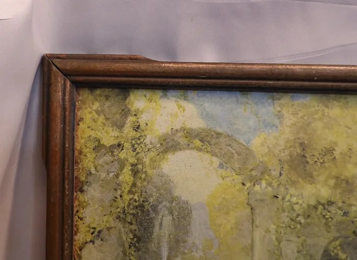 Antique Framed Lithograph ""Peaceful Afternoon"" Stern - 5