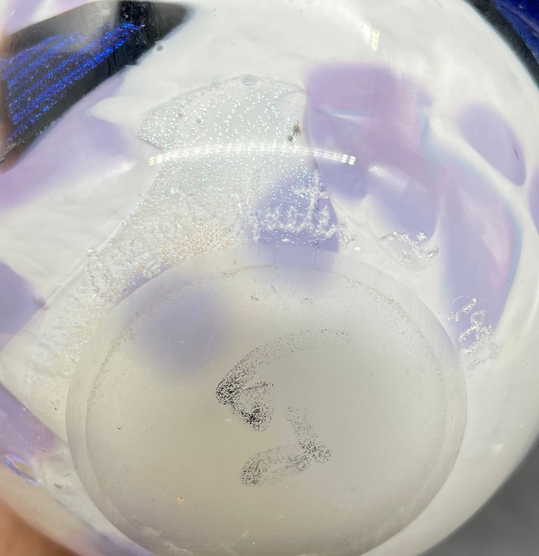 Rochester NY Artist Signed August Hueter Studio Glass Vase 1997 - 8