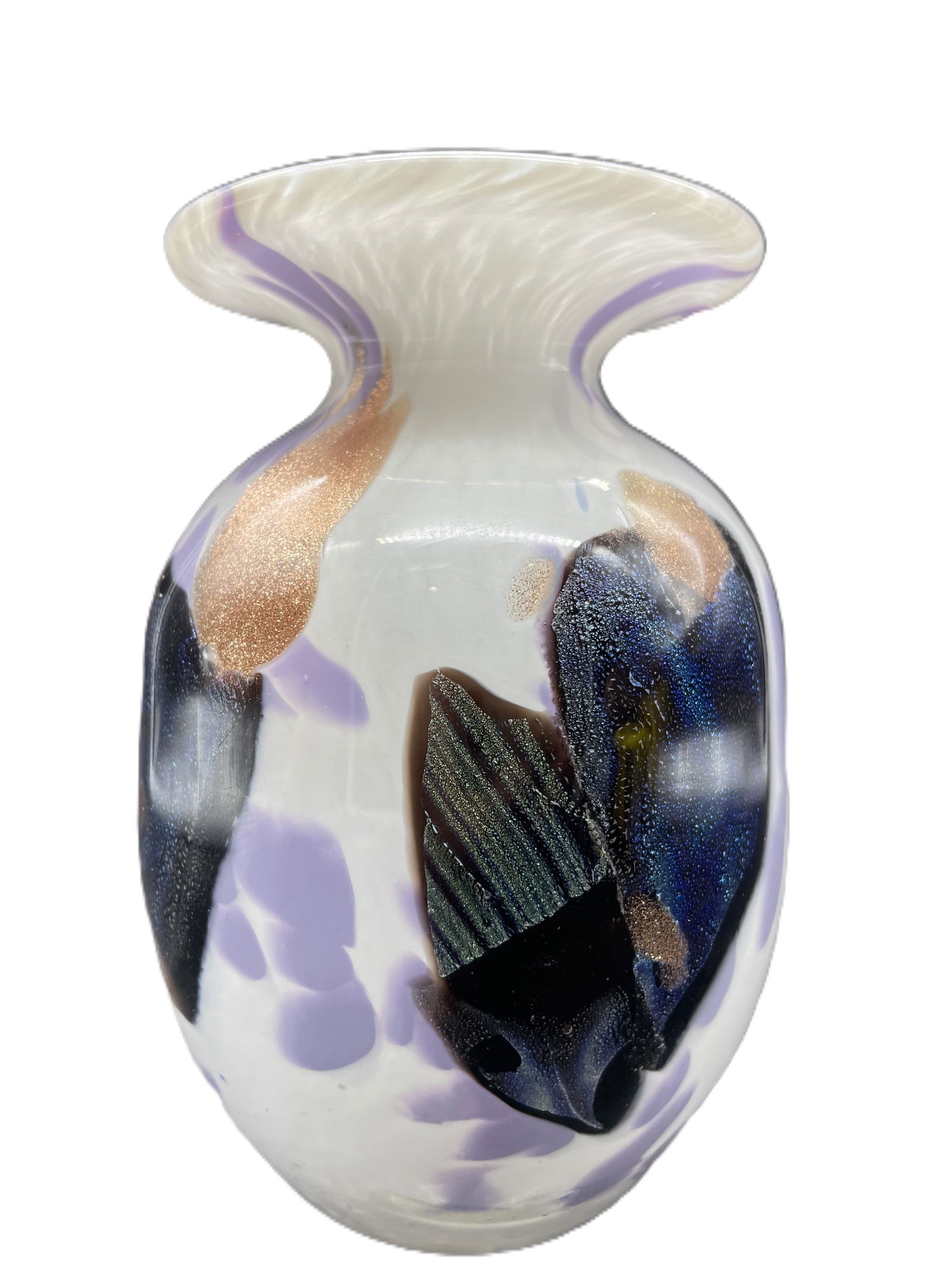 Rochester NY Artist Signed August Hueter Studio Glass Vase 1997 - 6