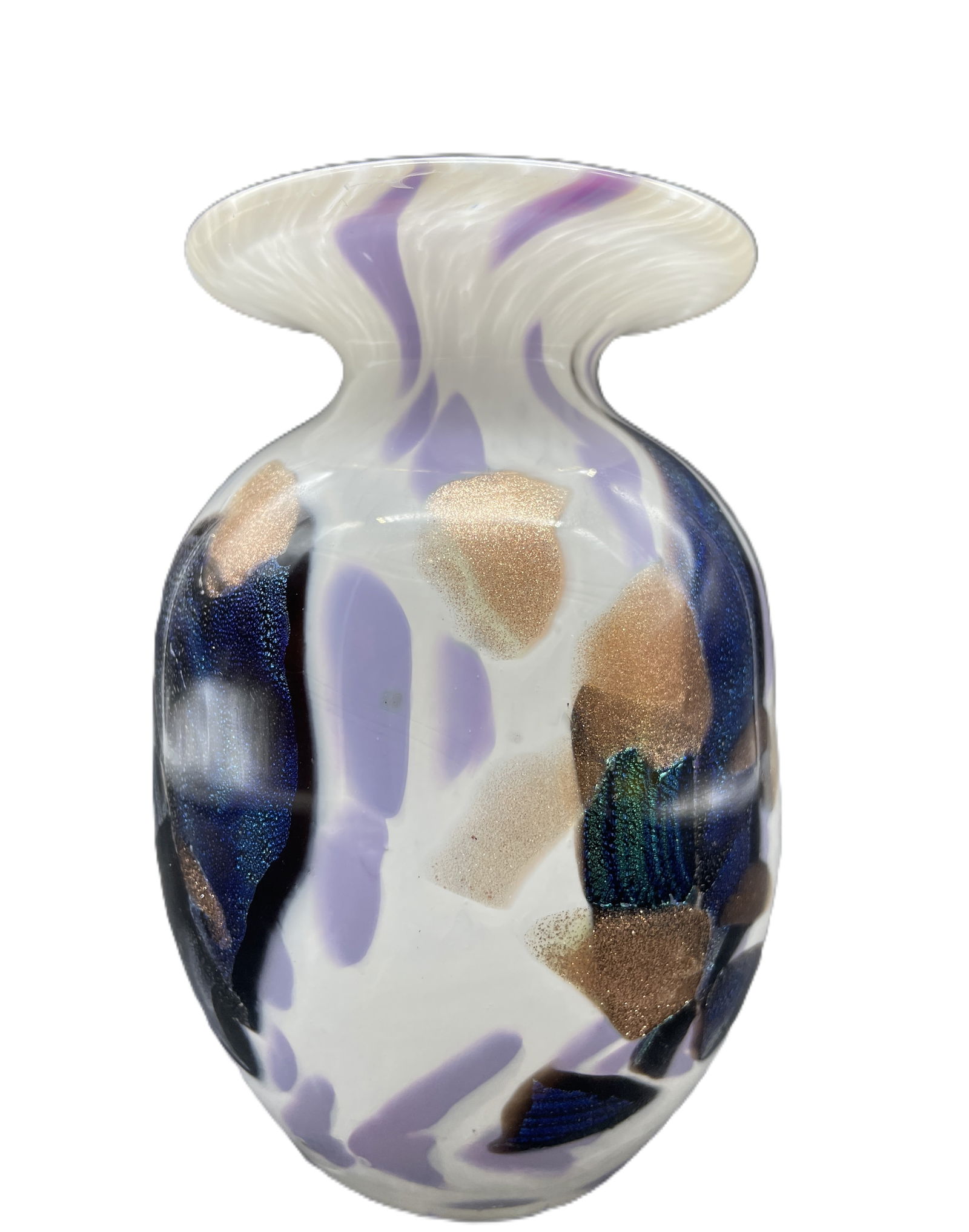 Rochester NY Artist Signed August Hueter Studio Glass Vase 1997 - 7