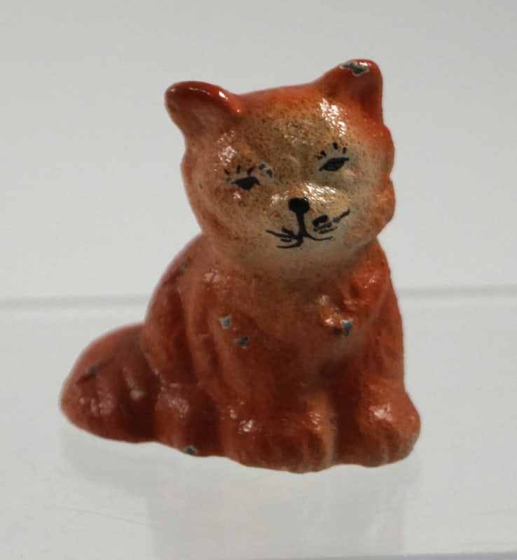 Antique Sitting Kitten Cat Cast Iron Paperweight #3 (1 of 4)