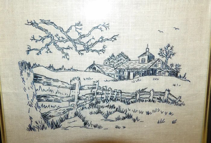 Vintage National Paragon Embroidered Windmill Farm - 2