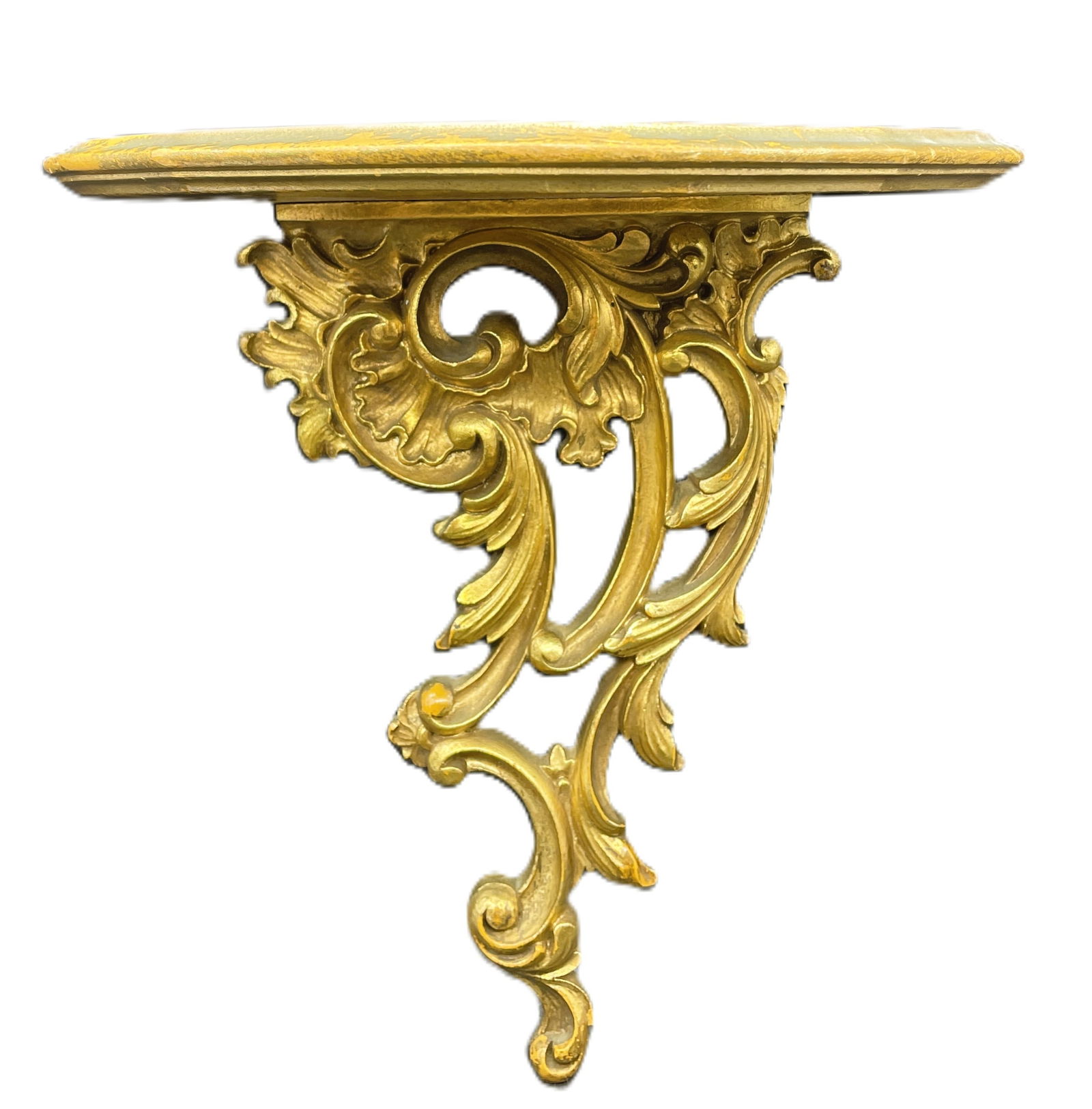 Gilt Italian Rocco Style Acanthus Leaf Wall Shelf Carved FLORENTINE (1 of 8)