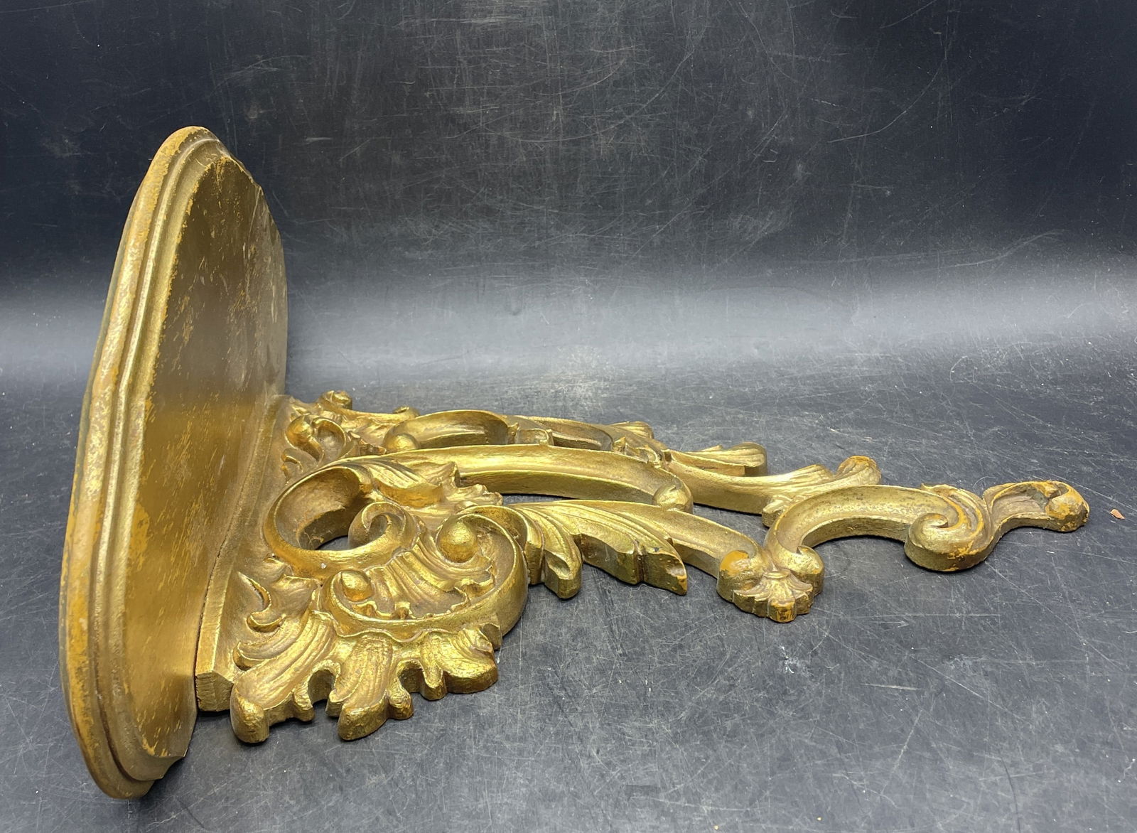 Gilt Italian Rocco Style Acanthus Leaf Wall Shelf Carved FLORENTINE - 7