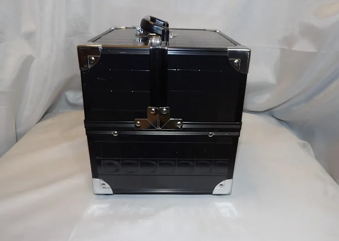 Soho Black Top Handle Cosmetic Makeup Bag - 3