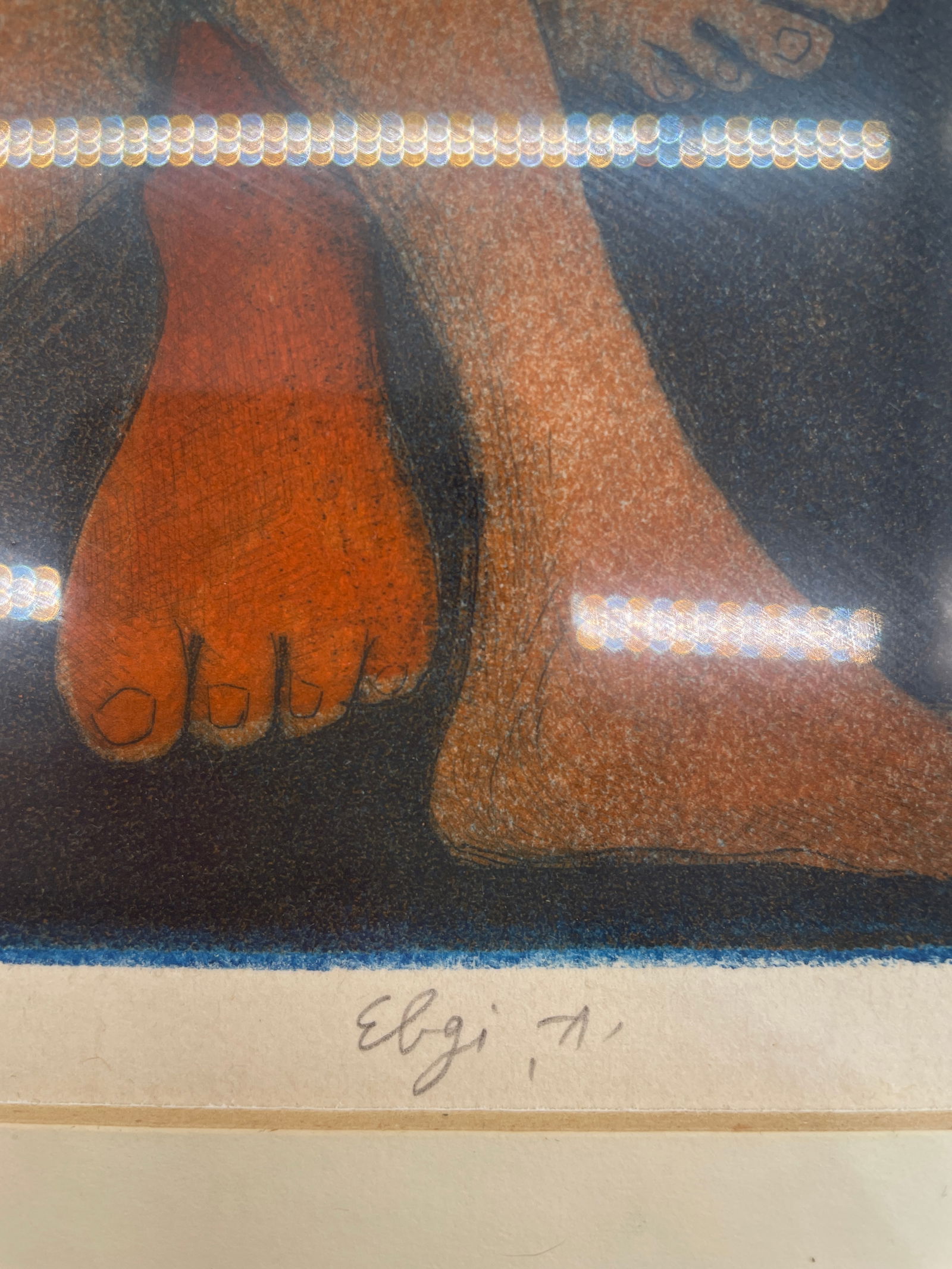 SIGNED AMRAM EBGI 13 /100 RABBI SCHOLARS JUDAICA ART PRINT - 3