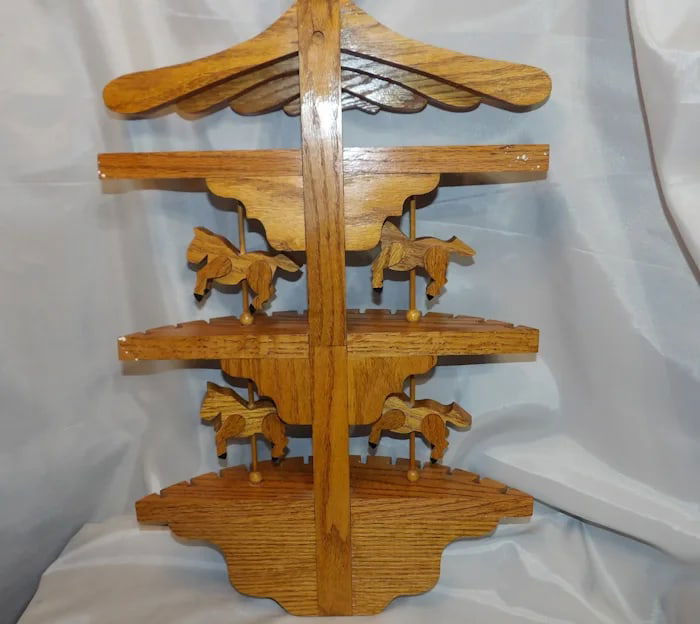 Oak Collector Spoon Fork Utensil Holder - 10