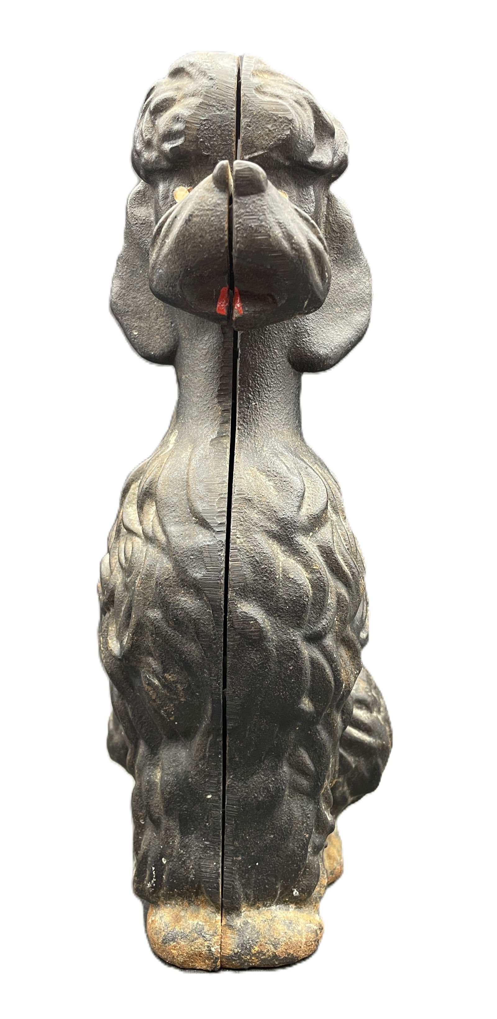 C.1950'S CAST IRON POODLE COIN BANK - 5