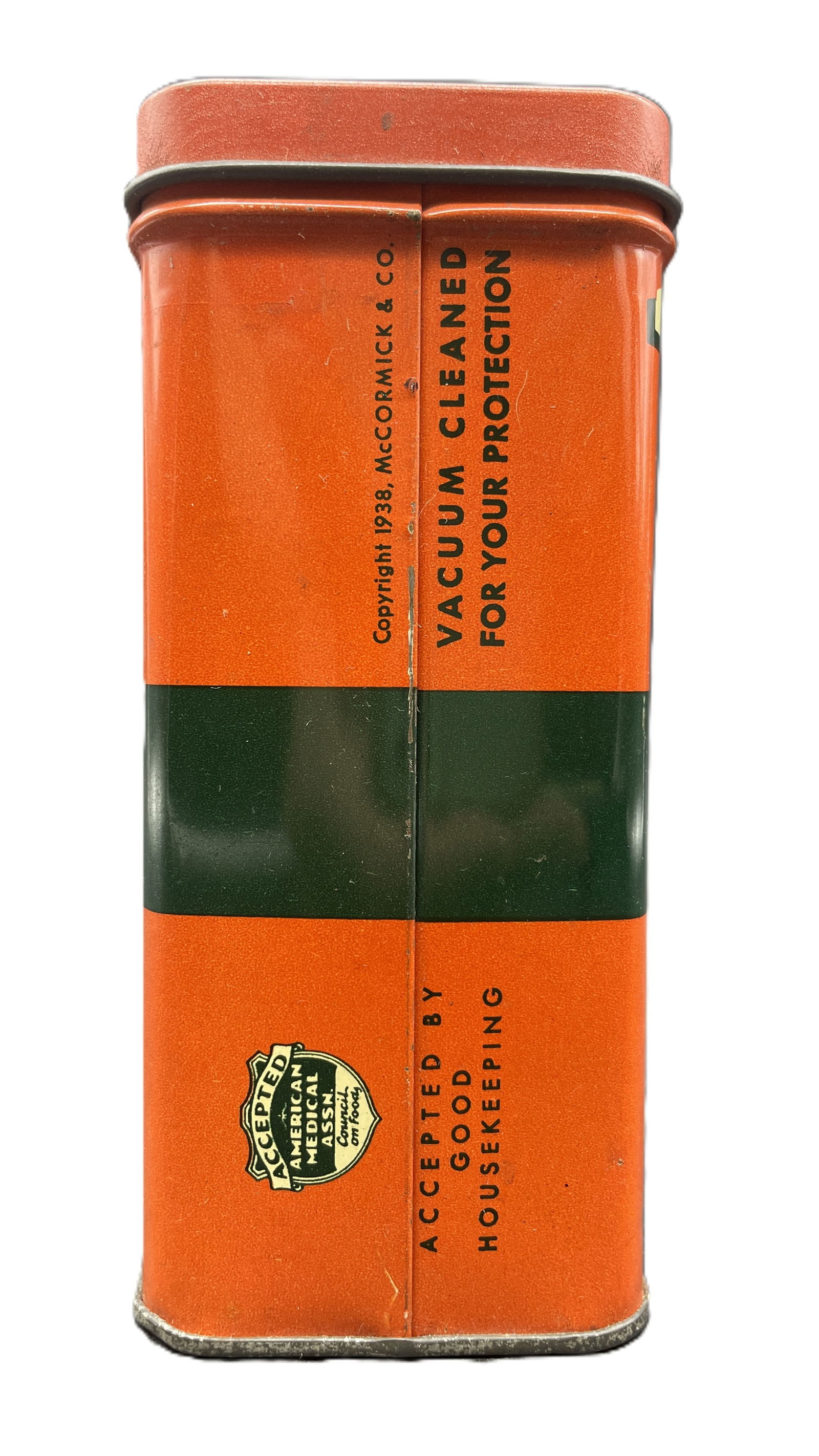 Vintage 1938 McCORMICK TEA TIN CAN 25 Bags Banquet Orange Pekoe - 6