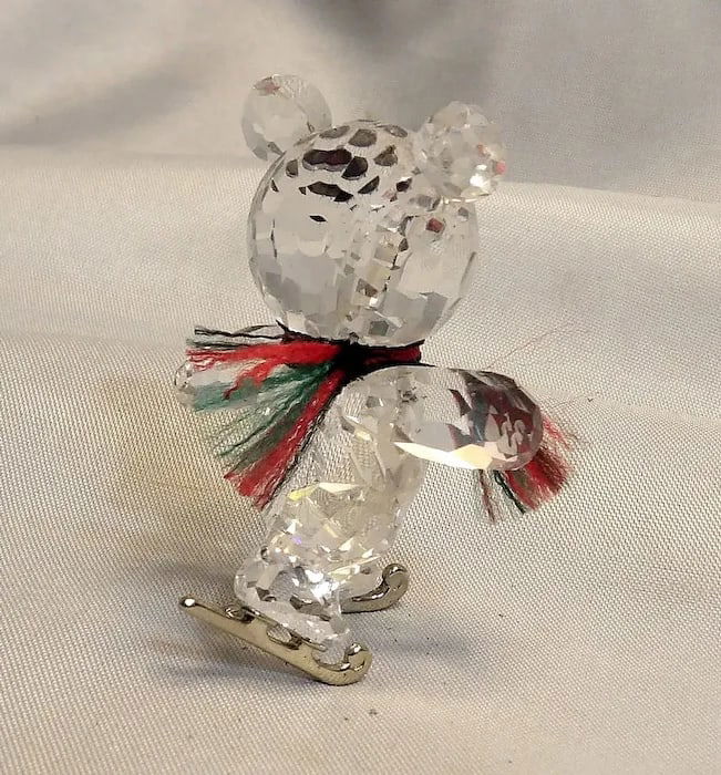 Swarovski Silver Crystal Kris Bear on Skates - 4
