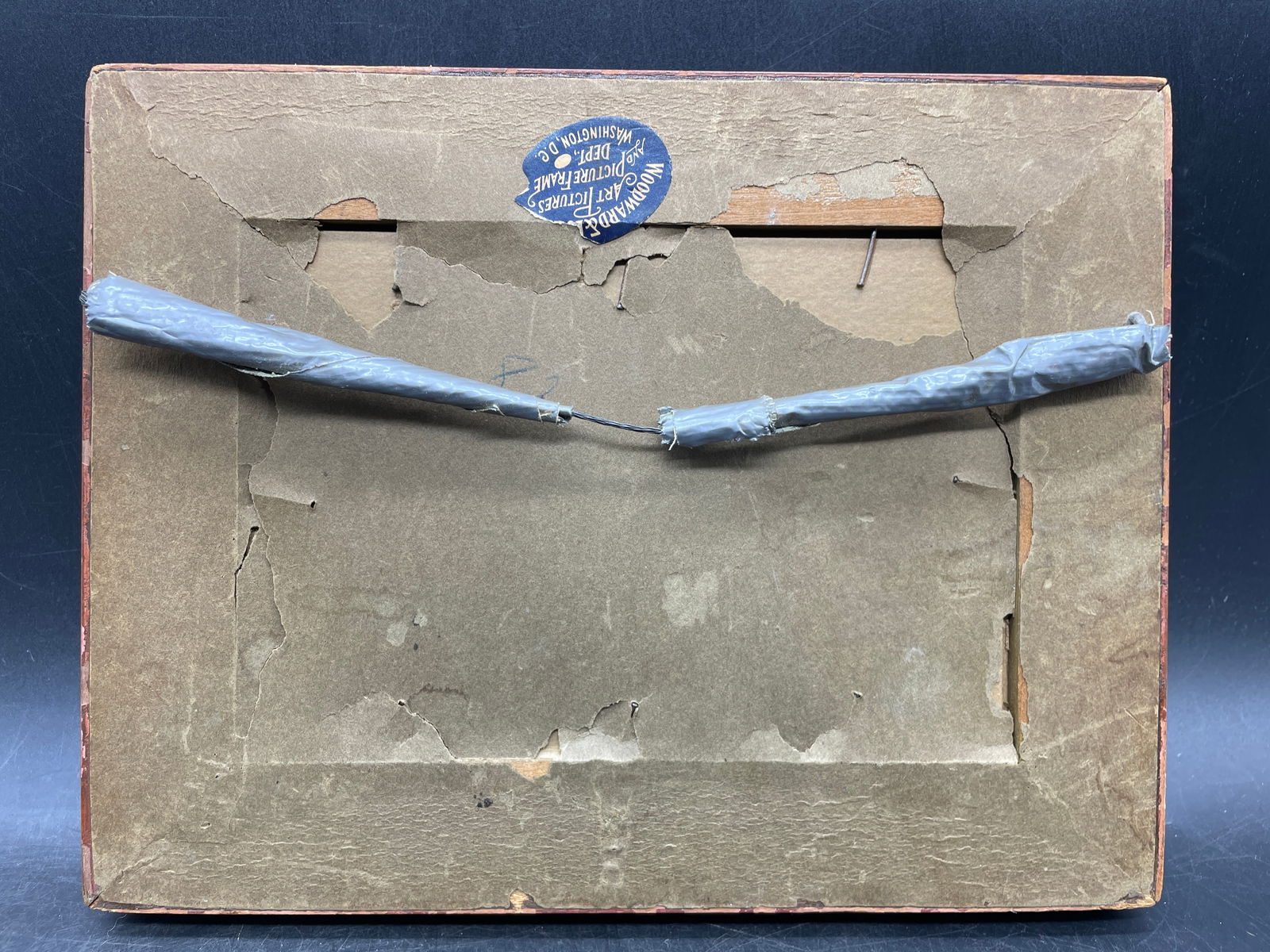 Miniature Primitive Mountain Landscape Painting Signed - 4