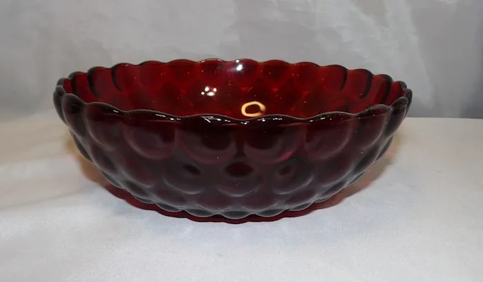 Anchor Hocking Royal Ruby Bubble Serving Bowl - 2