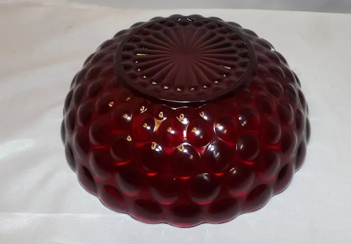 Anchor Hocking Royal Ruby Bubble Serving Bowl - 3