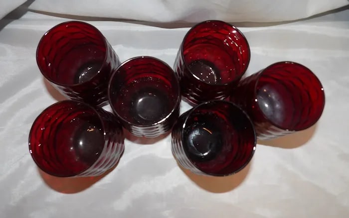 Anchor Hocking Royal Ruby Bubble Berry Bowls - 2