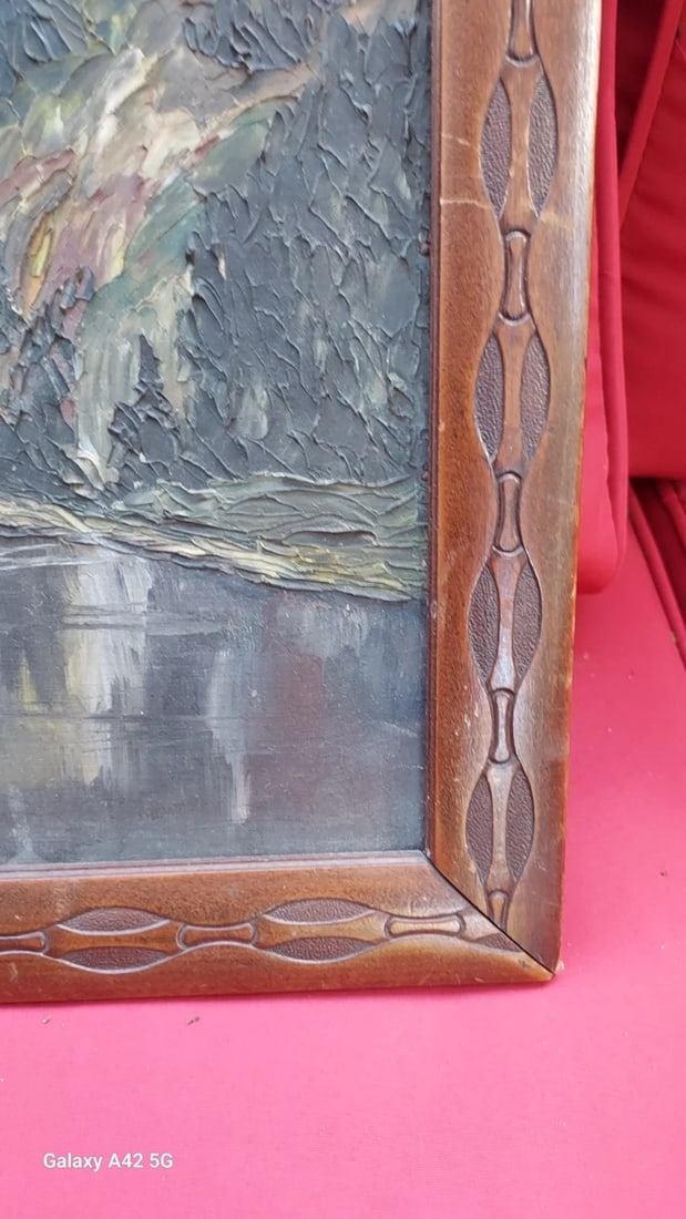 Carved Wood Frame 1890 1910 Oil Painting - 4