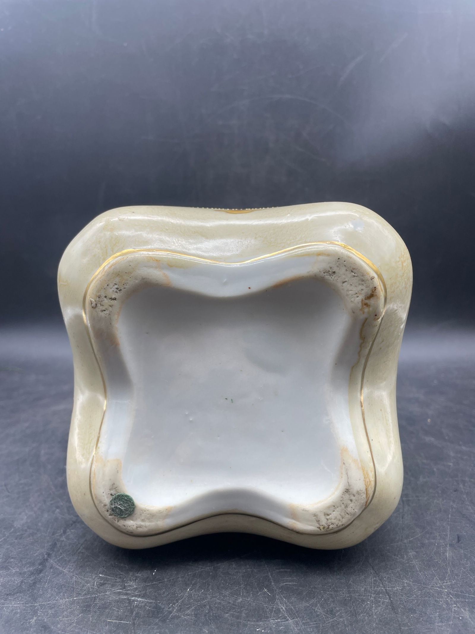 Antique Double Handle Vase Hand Painted 12" tall - 8