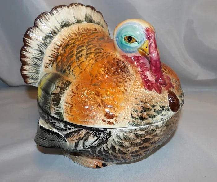 Vintage LARGE Lidded Ceramic Jar - 2