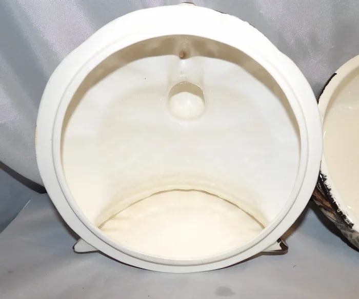 Vintage LARGE Lidded Ceramic Jar - 4