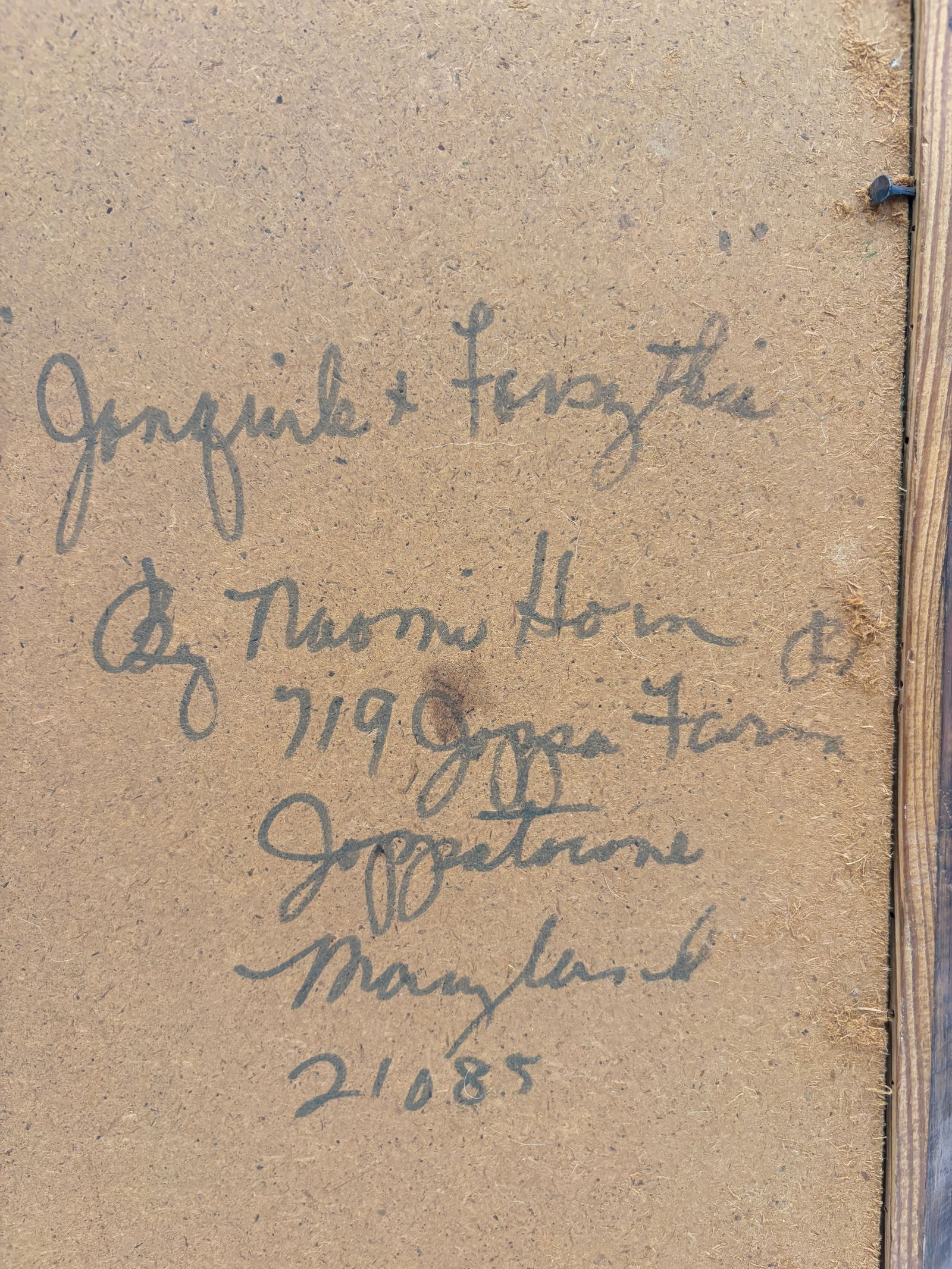 Original Artwork Jonquils & Forsithia Signed N. Hord 26.5" x 14.5" - 5