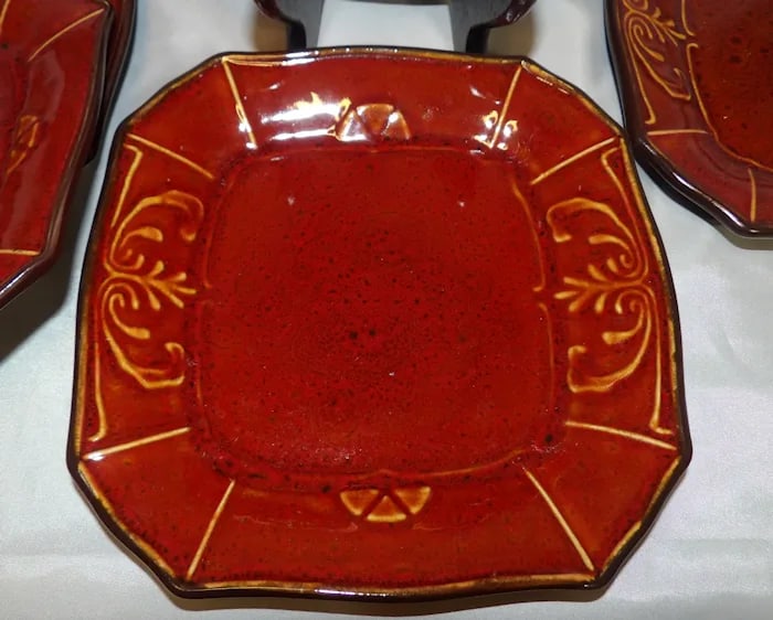 Reba Harmony Victorian Scroll 5 Red Goblets - 6