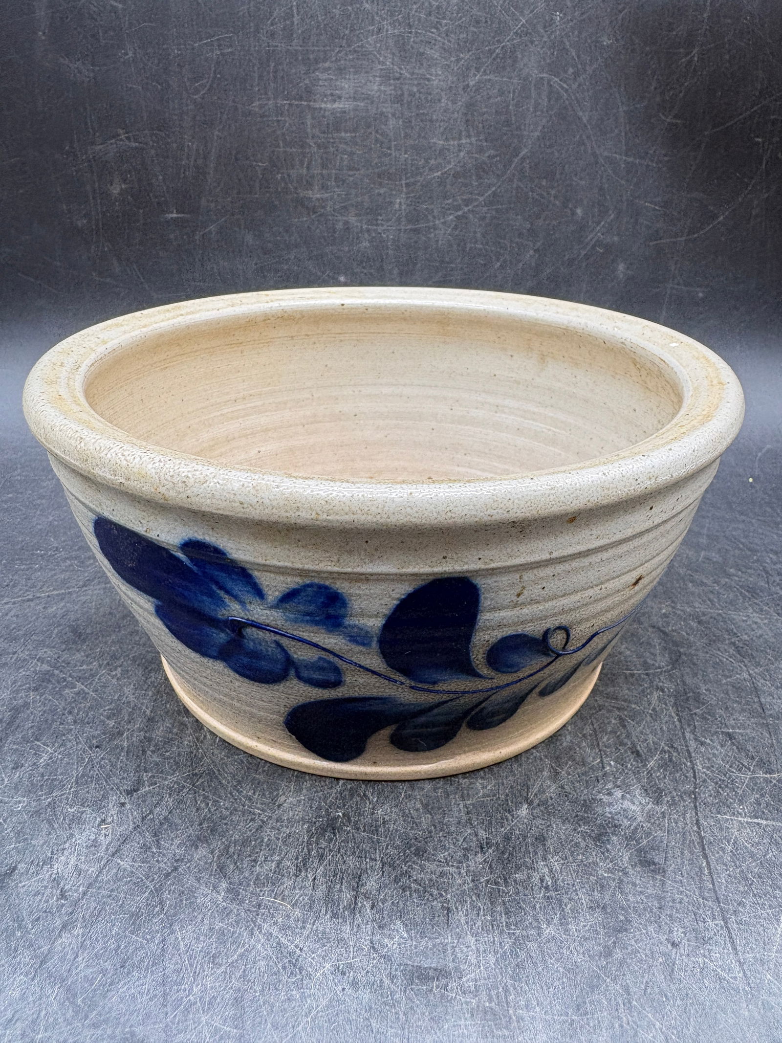 Eldrith Pottery Crock Cobalt Decoration 1994 - 2