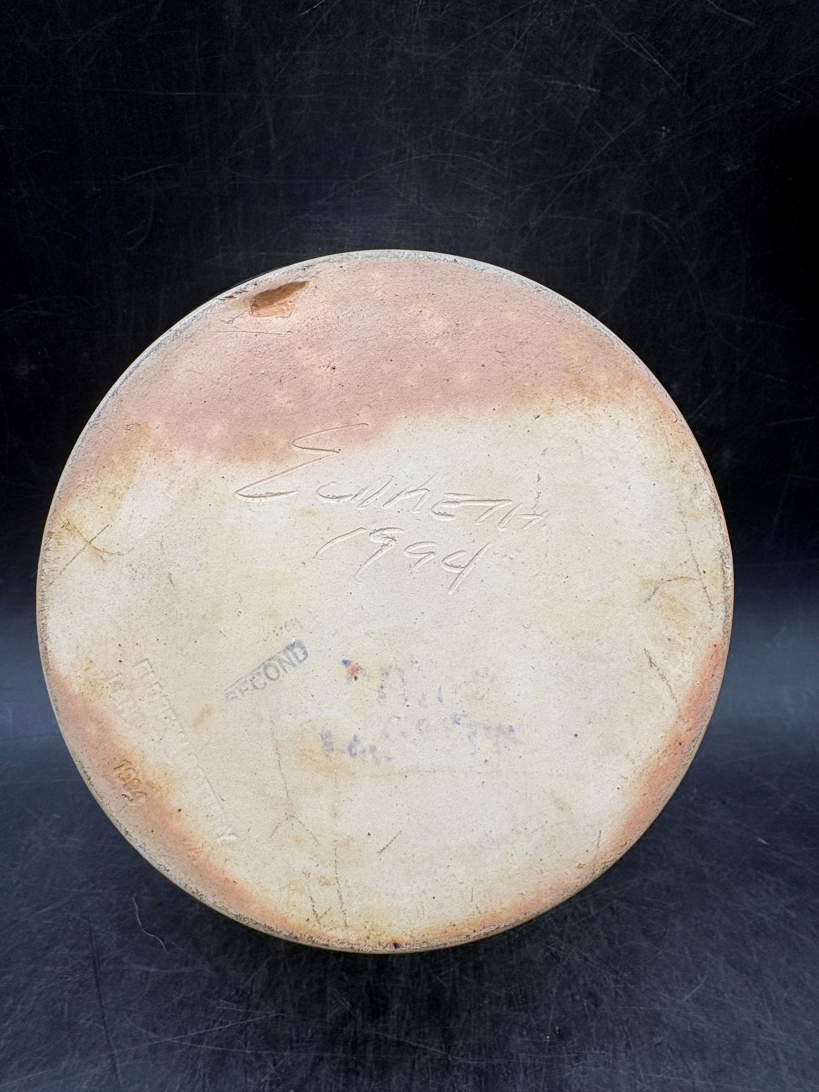 Eldrith Pottery Crock Cobalt Decoration 1994 - 6