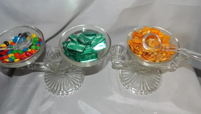 Jeanette Glass Cosmos Candelabra Art Deco - 6