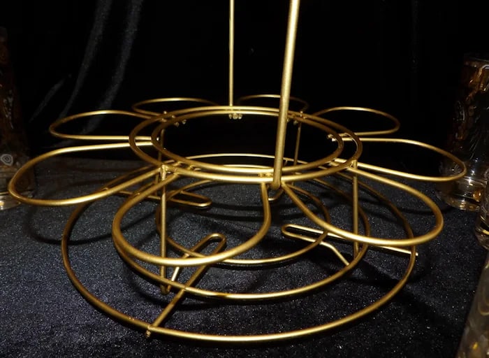 Signed Vito Bari 6 Gold Crest Glasses - 5