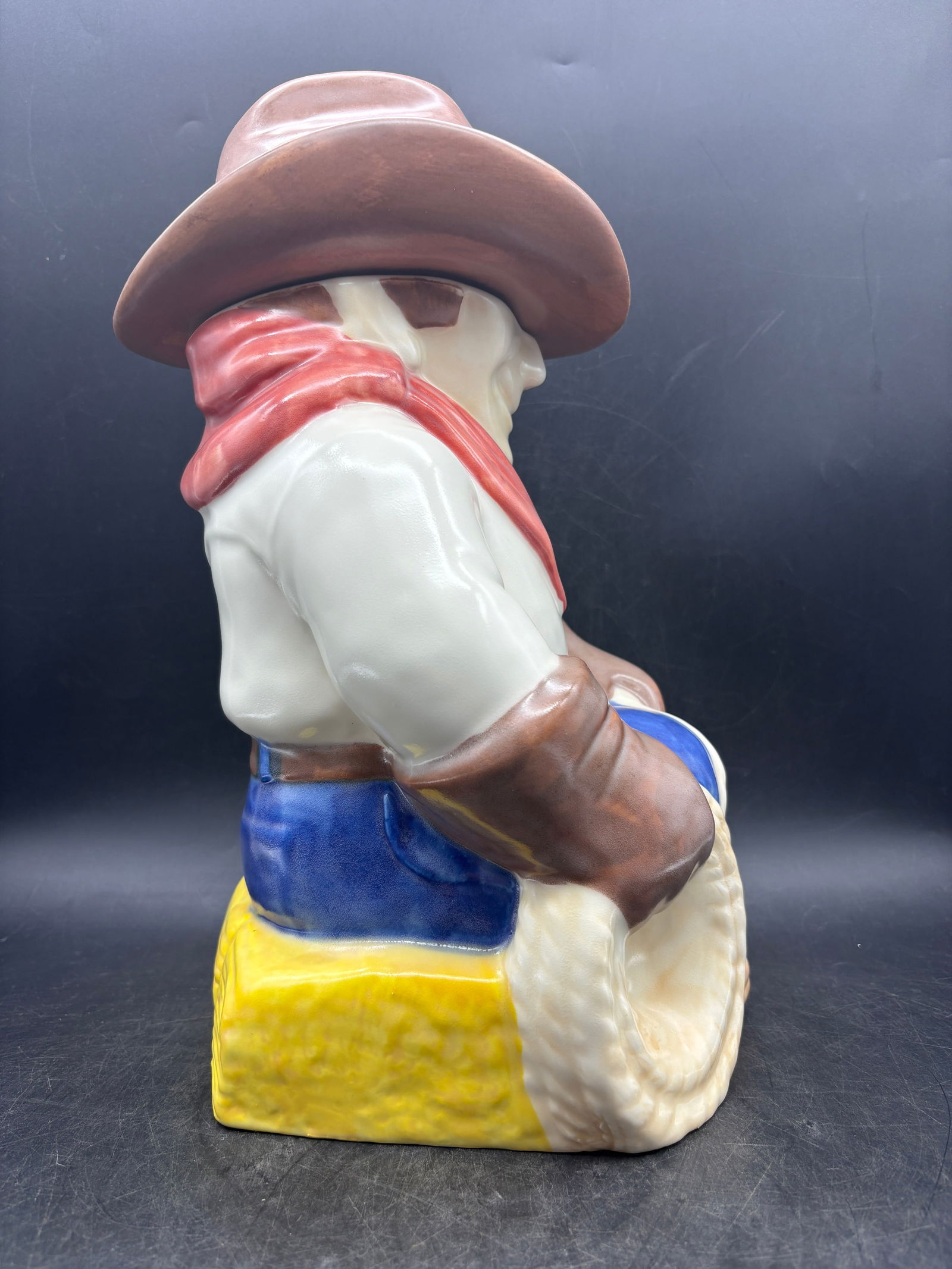 Vintage Treasure Craft COWBOY Ceramic Cookie Jar - 5