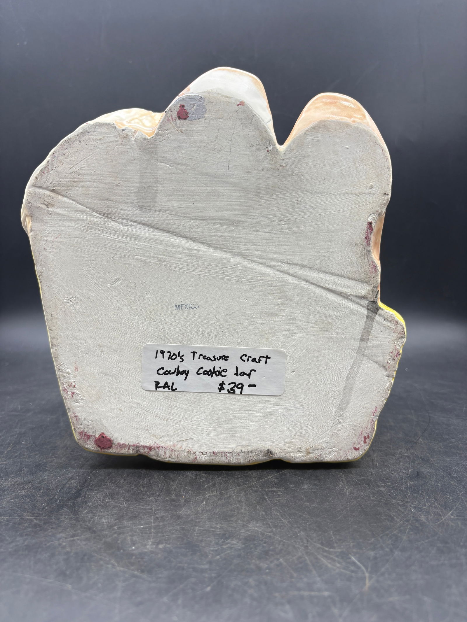 Vintage Treasure Craft COWBOY Ceramic Cookie Jar - 8