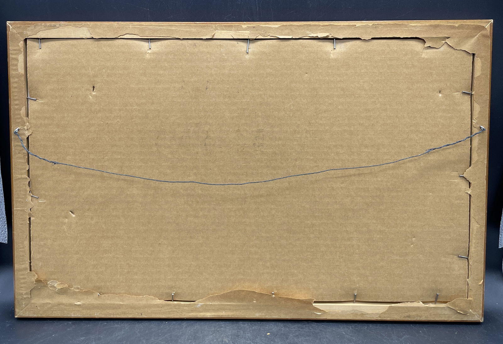 PA FOLK ART Winter Landscape w House PAINTING C. REINHOLD Oil Painting Framed - 5