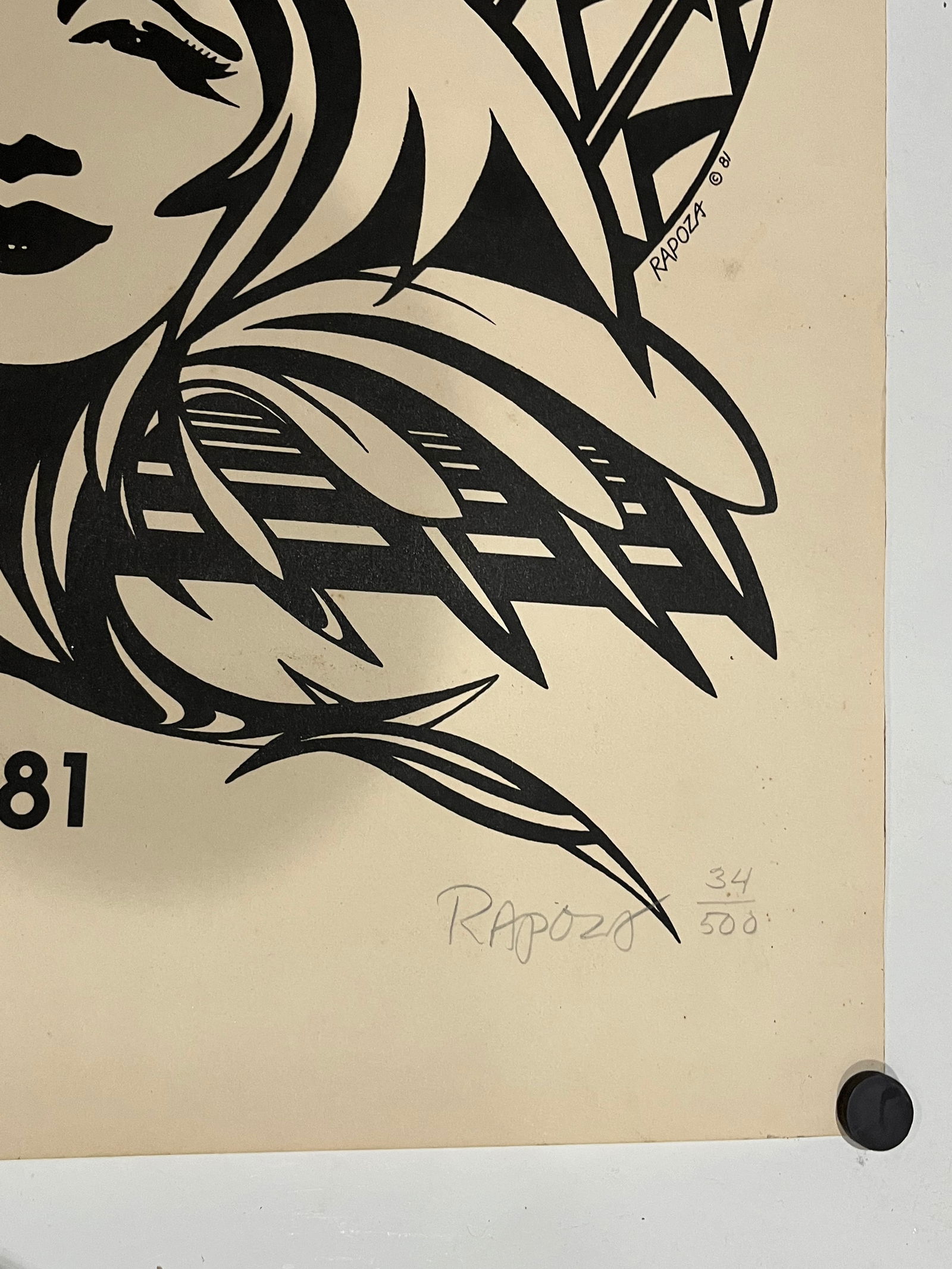 Hand Signed / Dated Rapoza Mardi Gras Poster 1981 - 6