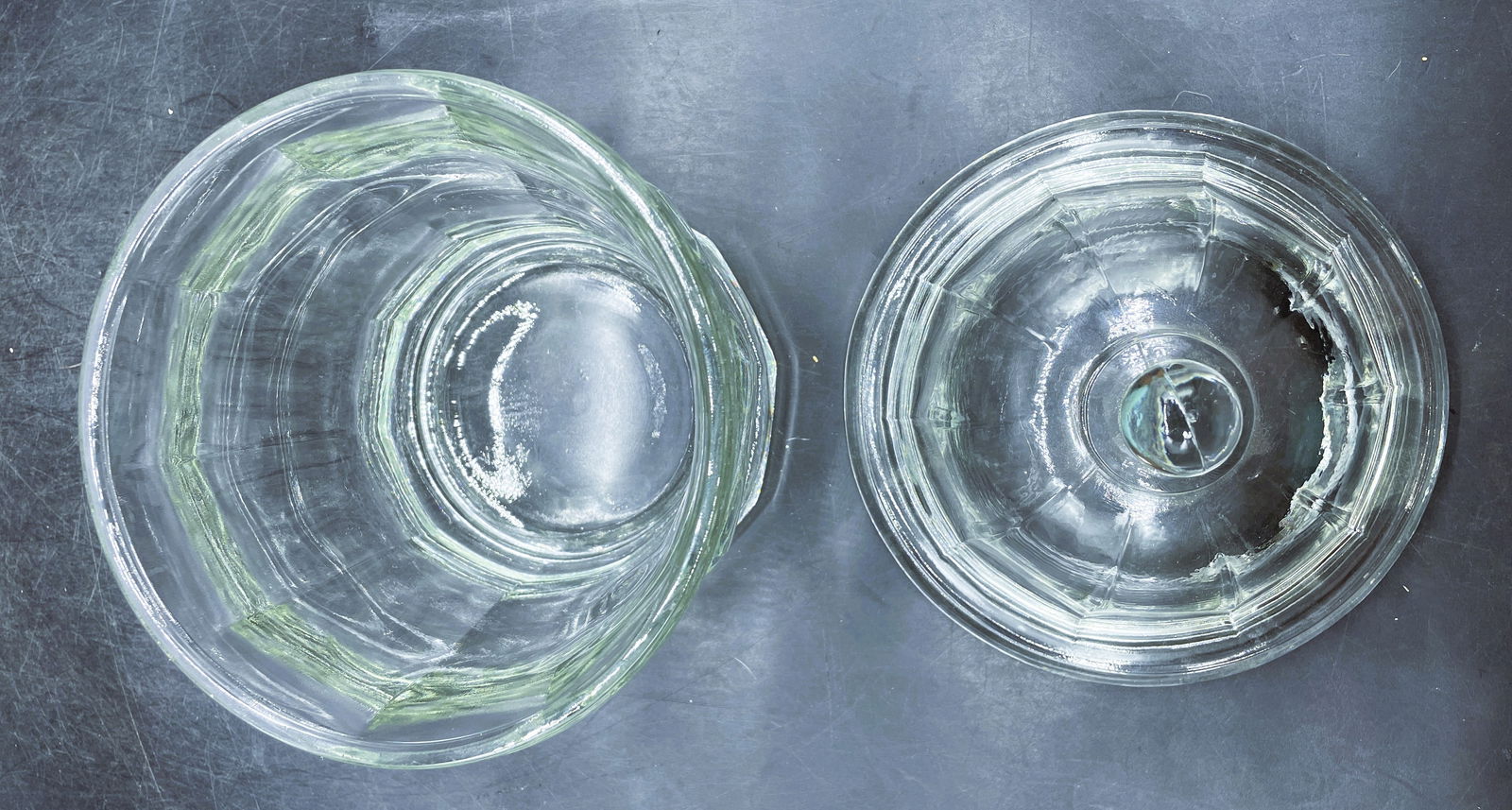 Vintage Indiana Glass Paneled Apothecary Jar With Domed Lid Heavy - 5