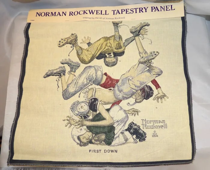 Norman Rockwell Tapestry Panel Oakhurst Textiles (Fishing) - 2